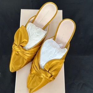 Loeffler Randall Small Heel Gold Color Size 7.5 New in Box with Dust Bag